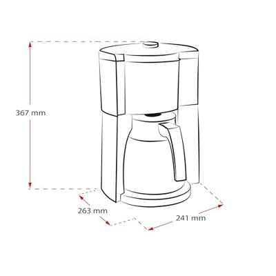 Melitta 1025-18 Look Term Timer Koffiezetapparaat RVS/Zwart
