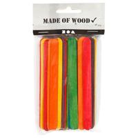 Creativ Company Houten knutselstokjes gekleurd, 30st. - thumbnail