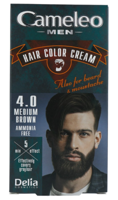 Cameleo Men Hair Color Cream 4.0 Medium Brown Cameleo Men Hair Color Cream 4.0 Medium Brown