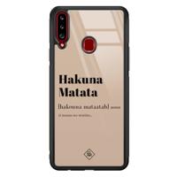 Samsung Galaxy A20s glazen hardcase - Hakuna Matata - thumbnail
