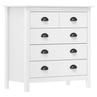 Dressoir Hill 79x40x80 cm massief grenenhout wit - thumbnail