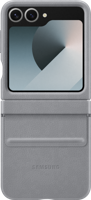 Samsung Vegan Leather Case voor Flip 6 Telefoonhoesje Grijs - thumbnail