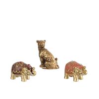 Figuur Dier goud in tasje 4x2,7x4,5cm - thumbnail