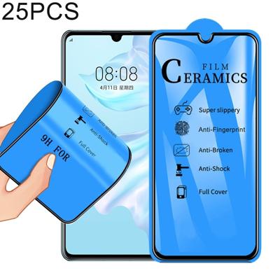 25 stuks 2.5 D volledige lijm volledige cover keramiek film voor Huawei P30