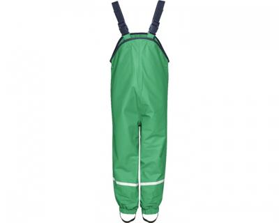 Playshoes regenbroek bretels fleece gevoerd Uni Groen-128