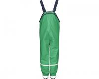 Playshoes regenbroek bretels fleece gevoerd Uni Groen-128 - thumbnail