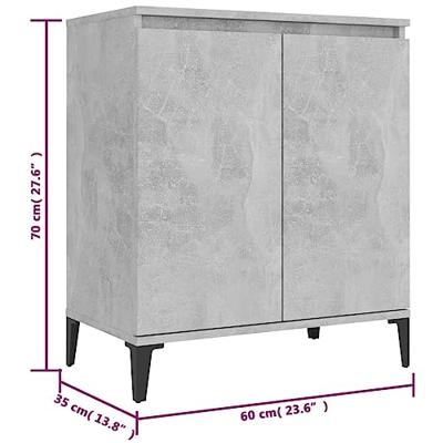 Dressoir 60x35x70 cm spaanplaat betongrijs