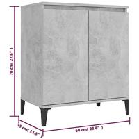 Dressoir 60x35x70 cm spaanplaat betongrijs - thumbnail