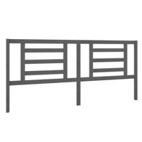 Hoofdbord 206x4x100 cm massief grenenhout grijs - thumbnail