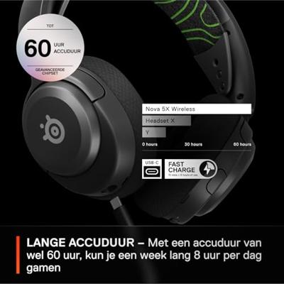 Hoofdtelefoon met microfoon SteelSeries Arctis Nova 5x Zwart - thumbnail