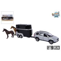 Die Cast pb Volvo XC90 met paardentrailer 3 ass - thumbnail