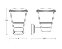 Steinel AUSSENLEUCHTE L 10 SW 084752 Buitenlamp (wand) LED E27 15 W Zwart - thumbnail