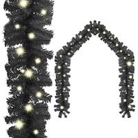 VidaXL Kerstslinger met led-lampjes 10 m zwart - thumbnail