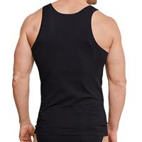 2-Pack heren hemden - Authentic - Elastisch katoenen mannen onderhemd - Singlet heren - Zwart - Wit - thumbnail
