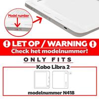 Lunso - Kobo Libra 2 hoes (7 inch) - Vegan Saffiano Leren sleep cover - Tulpen - thumbnail