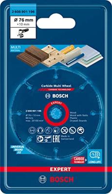 Bosch Accessoires Expert Carbide Multi Wheel doorslijpschijf 76 mm, 1 mm, 10 mm - 1 stuk(s) - 2608901196 Bosch Accessoires Expert Carbide Multi Wheel doorslijpschijf 76 mm, 1 mm, 10 mm - 1 stuk(s) - 2608901196