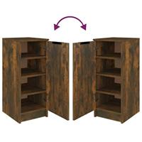 Schoenenkast 30x35x70 cm bewerkt hout gerookt eikenkleurig - thumbnail