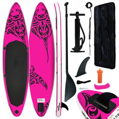 vidaXL Stand Up Paddleboardset opblaasbaar 366x76x15 cm roze vidaXL Stand Up Paddleboardset opblaasbaar 366x76x15 cm roze