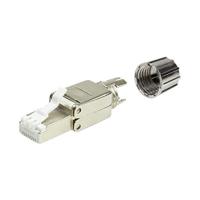 LogiLink MP0080-CAT MP0080 veldconfectioneerbare RJ45-stekker CAT 8.1-EconLine, grijs, roestvrij staal - thumbnail