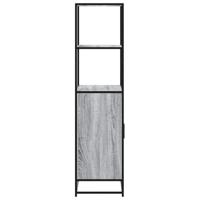 Hoge kast 68x35x139cm bewerkt hout en metaal grijs sonoma eiken - thumbnail