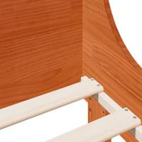 Bedframe zonder matras massief grenenhout wasbruin 75x190 cm - thumbnail