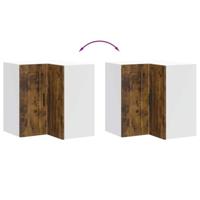 Keuken hoekkast "Porto" bewerkt hout gerookt eikenkleurig - thumbnail