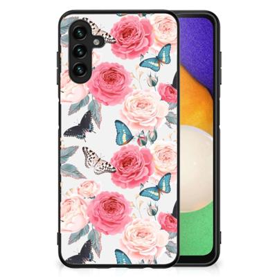 Samsung Galaxy A13 5G | A04s Bloemen Hoesje Butterfly Roses Samsung Galaxy A13 5G | A04s Bloemen Hoesje Butterfly Roses