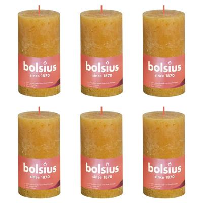 Bolsius rustiek stompkaars 130/68 honey yellow a4