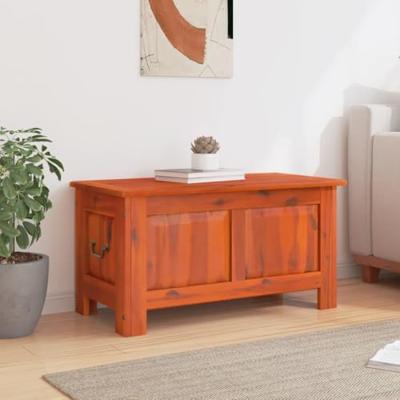 Opbergkist met deksel massief acaciahout bruin Opbergkist met deksel massief acaciahout bruin