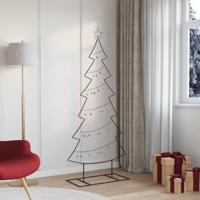 Metalen kerstboom met standaard Zwart 180 cm Staal - thumbnail