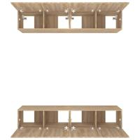 Tv-meubels 4 st 80x30x30 cm bewerkt hout sonoma eikenkleurig - thumbnail