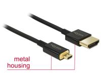 DeLOCK 85119 HDMI kabel 0,25 m HDMI Type A (Standaard) HDMI Type D (Micro) Zwart - thumbnail