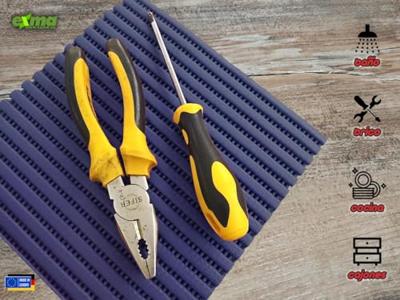 Tapijt Exma Aqua-Mat Basic Marineblauw PVC 65 cm x 15 m