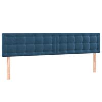 Hoofdborden 2 st 90x5x78/88 cm fluweel donkerblauw - thumbnail