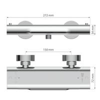 EISL badmengkraan carneo thermostatisch chroomkleurig - thumbnail