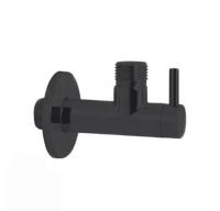 Hoekstopkraan Hotbath Cobber Rond met Filter Mat Zwart - thumbnail