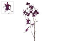 Kunstbloem "Canterbury Bells" paars PE 97 cm - thumbnail