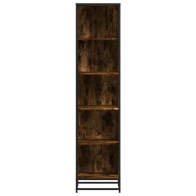 Boekenkast 60x35x170,5 cm bewerkt hout gerookt eikenkleurig