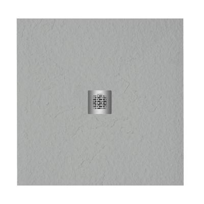 ZEZA Grade douchevloer - 100x100cm - antislip - antibacterieel - mineraalmarmer - vierkant - mat perla (lichtgrijs) 400000000000020022