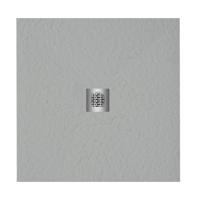 ZEZA Grade douchevloer - 100x100cm - antislip - antibacterieel - mineraalmarmer - vierkant - mat perla (lichtgrijs) 400000000000020022 - thumbnail