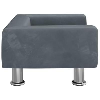 VidaXL Hondenmand 50x40x26,5 cm fluweel donkergrijs VidaXL Hondenmand 50x40x26,5 cm fluweel donkergrijs