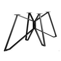 Stalen onderstel zwart vlinder 140 bij 65 cm en hoogte 72 cm (4 x 2 cm) - thumbnail