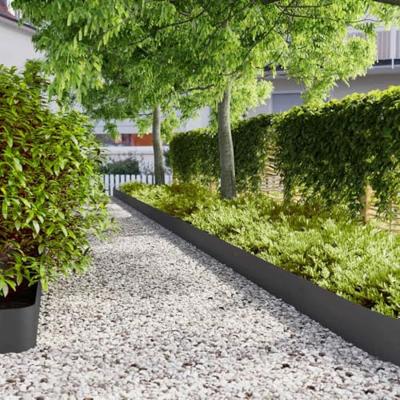 VidaXL Gazonranden 10 st 20x103 cm koudgewalst staal zwart VidaXL Gazonranden 10 st 20x103 cm koudgewalst staal zwart