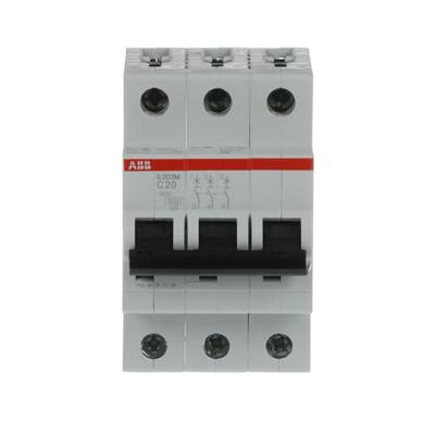 ABB 2CDS273001R0204 S203M-C20 Zekeringautomaat 3-polig ABB 2CDS273001R0204 S203M-C20 Zekeringautomaat 3-polig