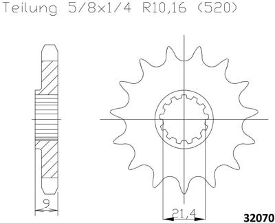 ESJOT Sprocket 520 16z racing
