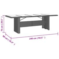 11-delige Tuinset met kussens poly rattan beige - thumbnail