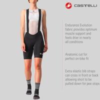 Castelli Endurance W bibshort fietsbroek zwart dames M - thumbnail