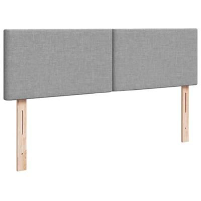 Ottoman bed met matras 140x200cm stof lichtgrijs