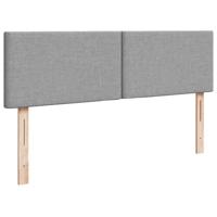 Ottoman bed met matras 140x200cm stof lichtgrijs - thumbnail