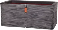 Capi Nature Rib NL 73x39x32cm rechthoekige plantenbak antraciet - thumbnail